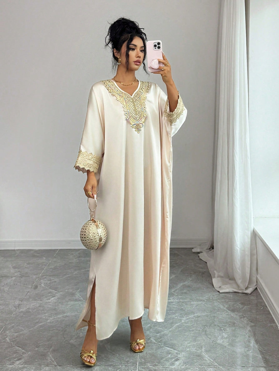 SHEIN Maxi ruha, bézs