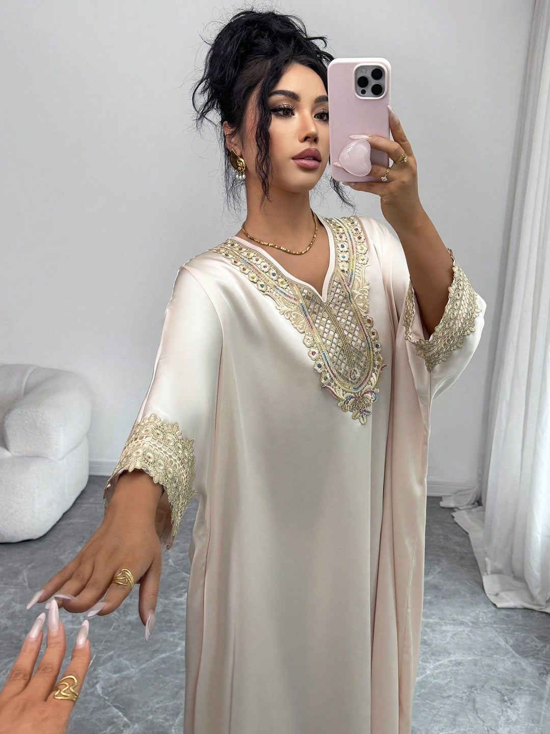 SHEIN Maxi ruha, bézs