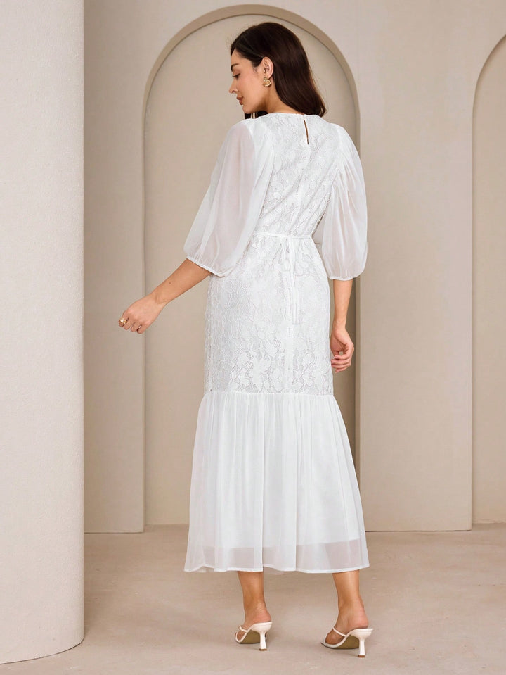 Rochie maxi SHEIN, alb