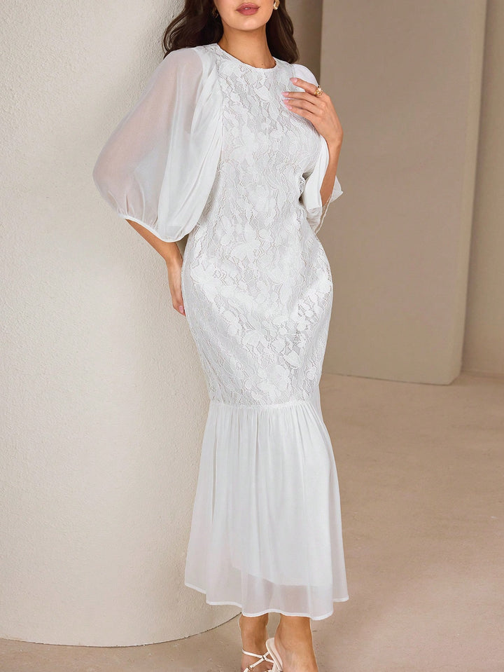 Rochie maxi SHEIN, alb