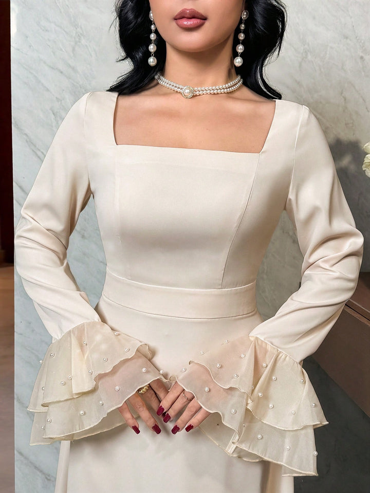 Rochie midi SHEIN, bej