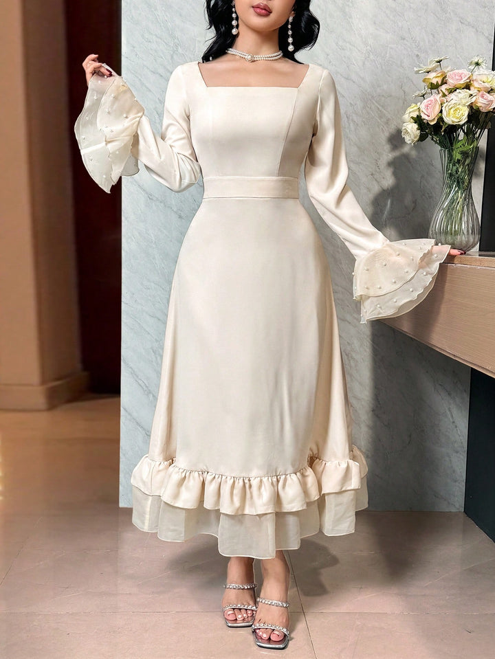 Rochie midi SHEIN, bej