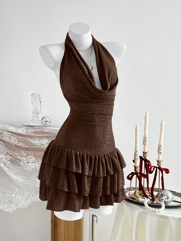 Rochie mini SHEIN, maro