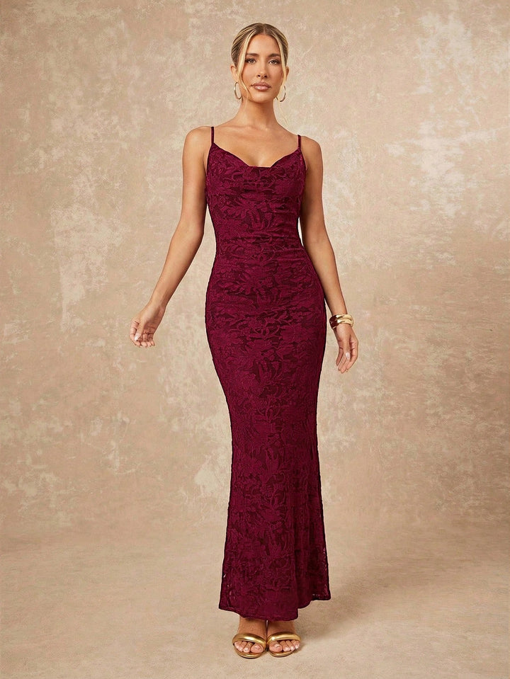 Rochie maxi SHEIN, maro