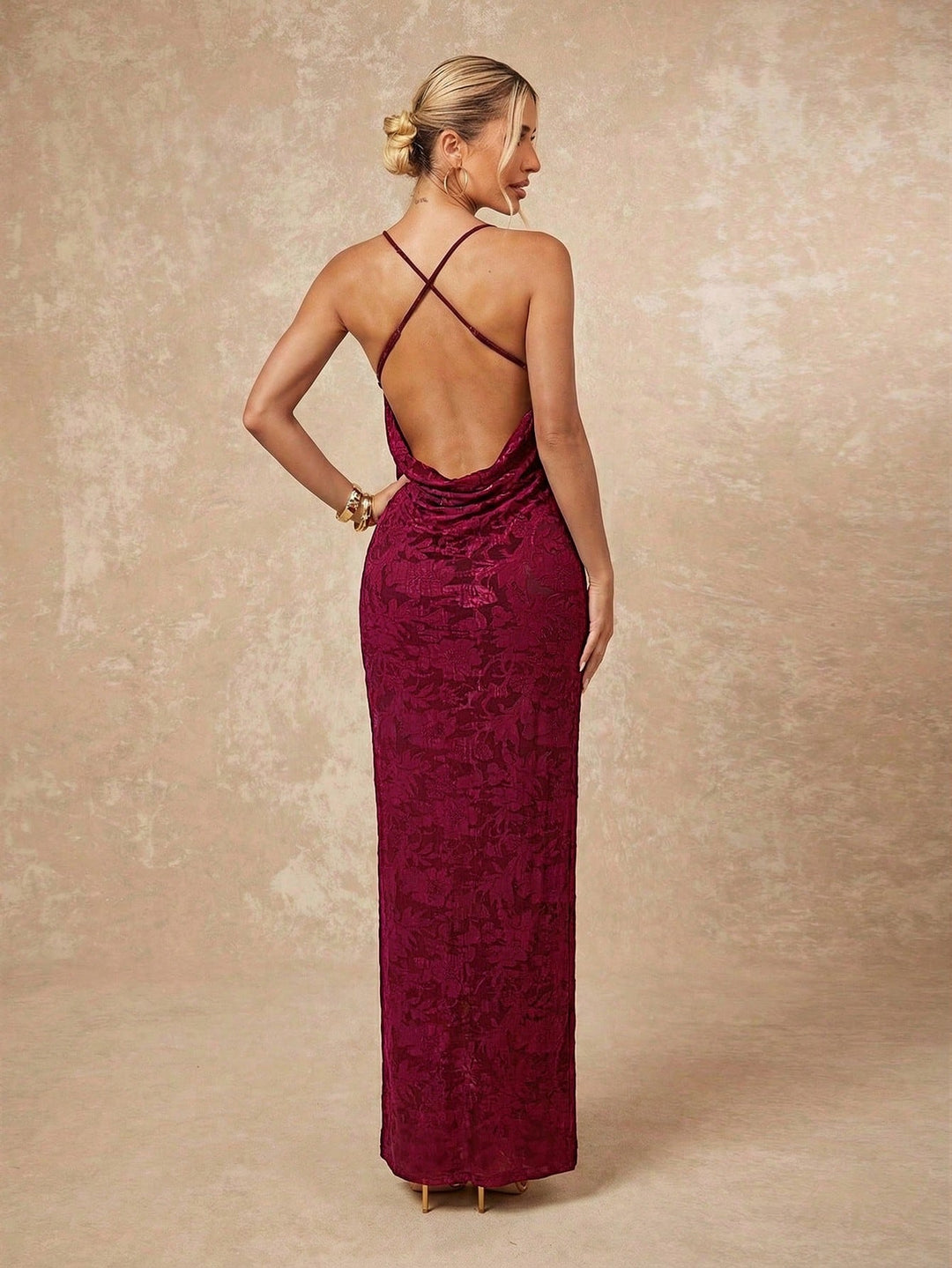 Rochie maxi SHEIN, maro
