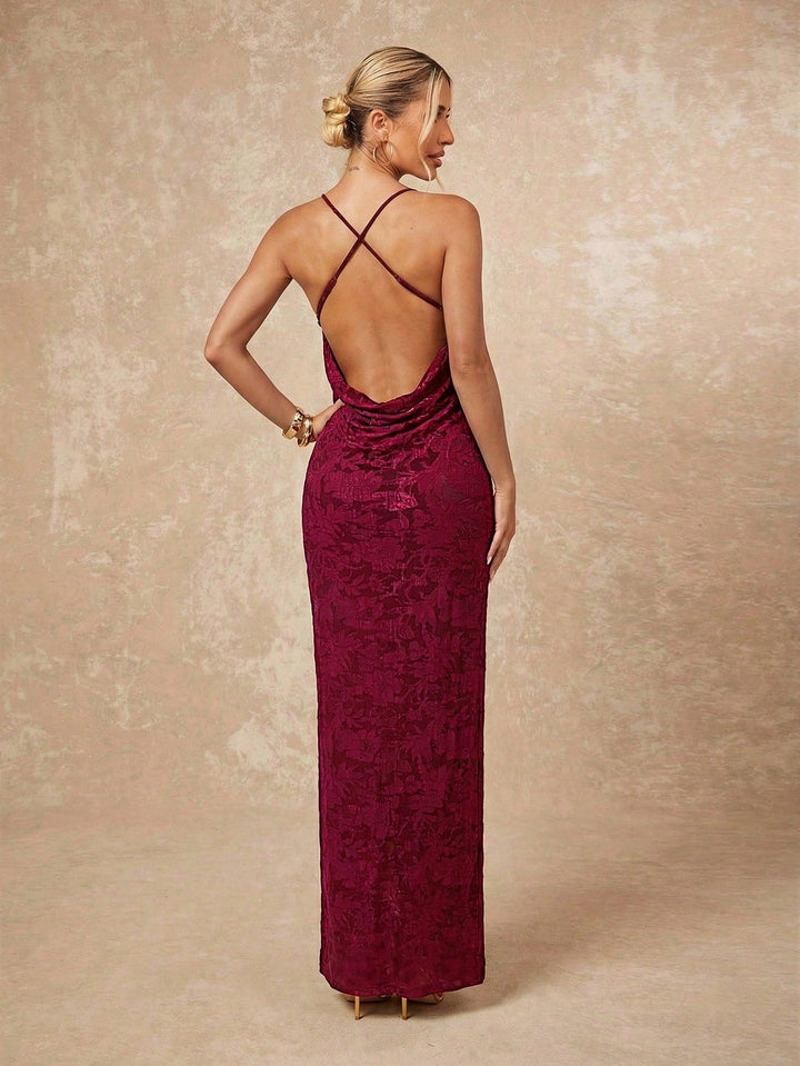 Rochie maxi SHEIN, maro