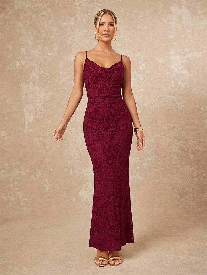 Rochie maxi SHEIN, maro