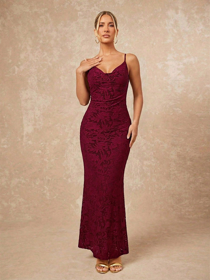 Rochie maxi SHEIN, maro