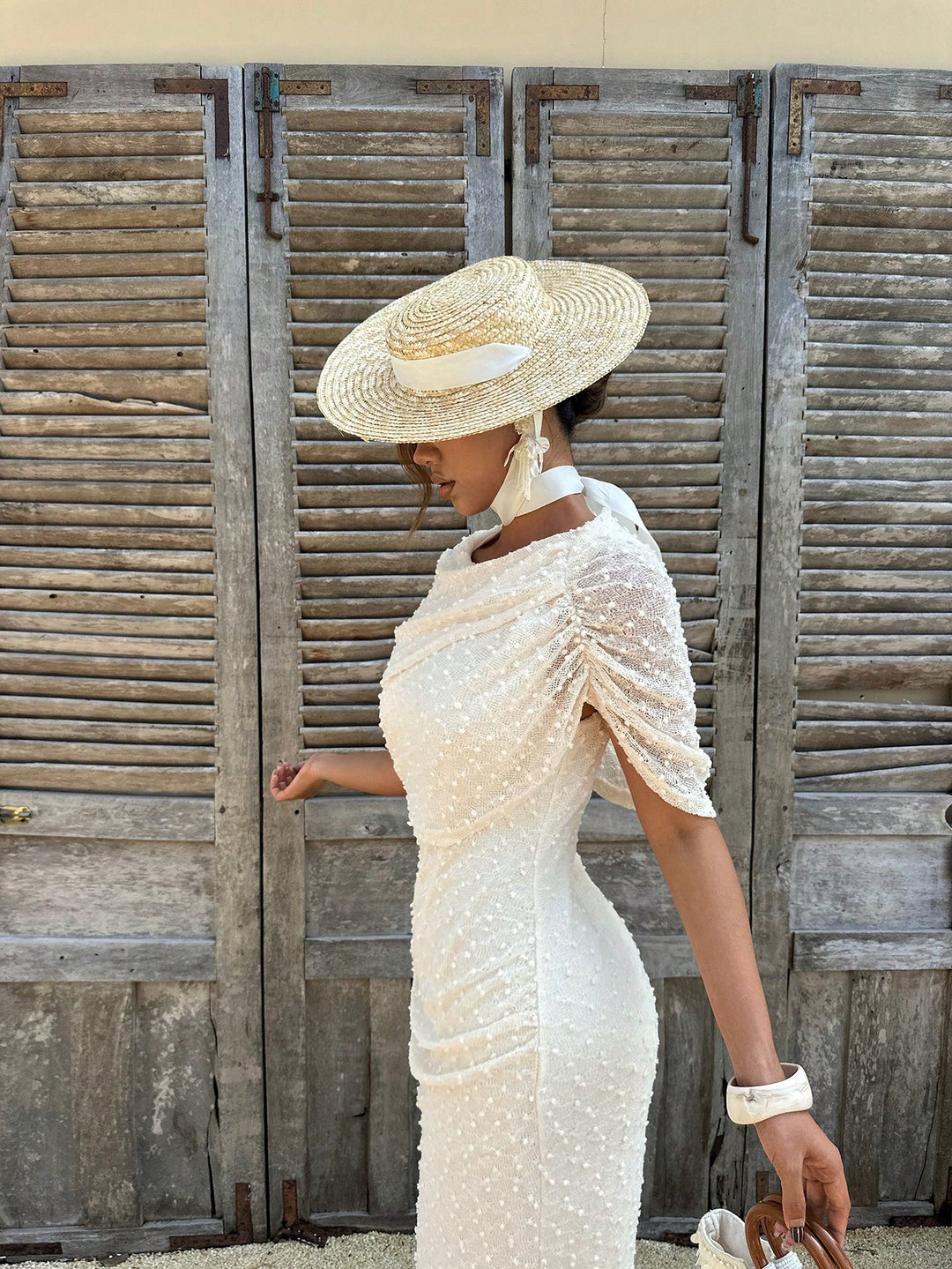 Rochie maxi SHEIN, bej
