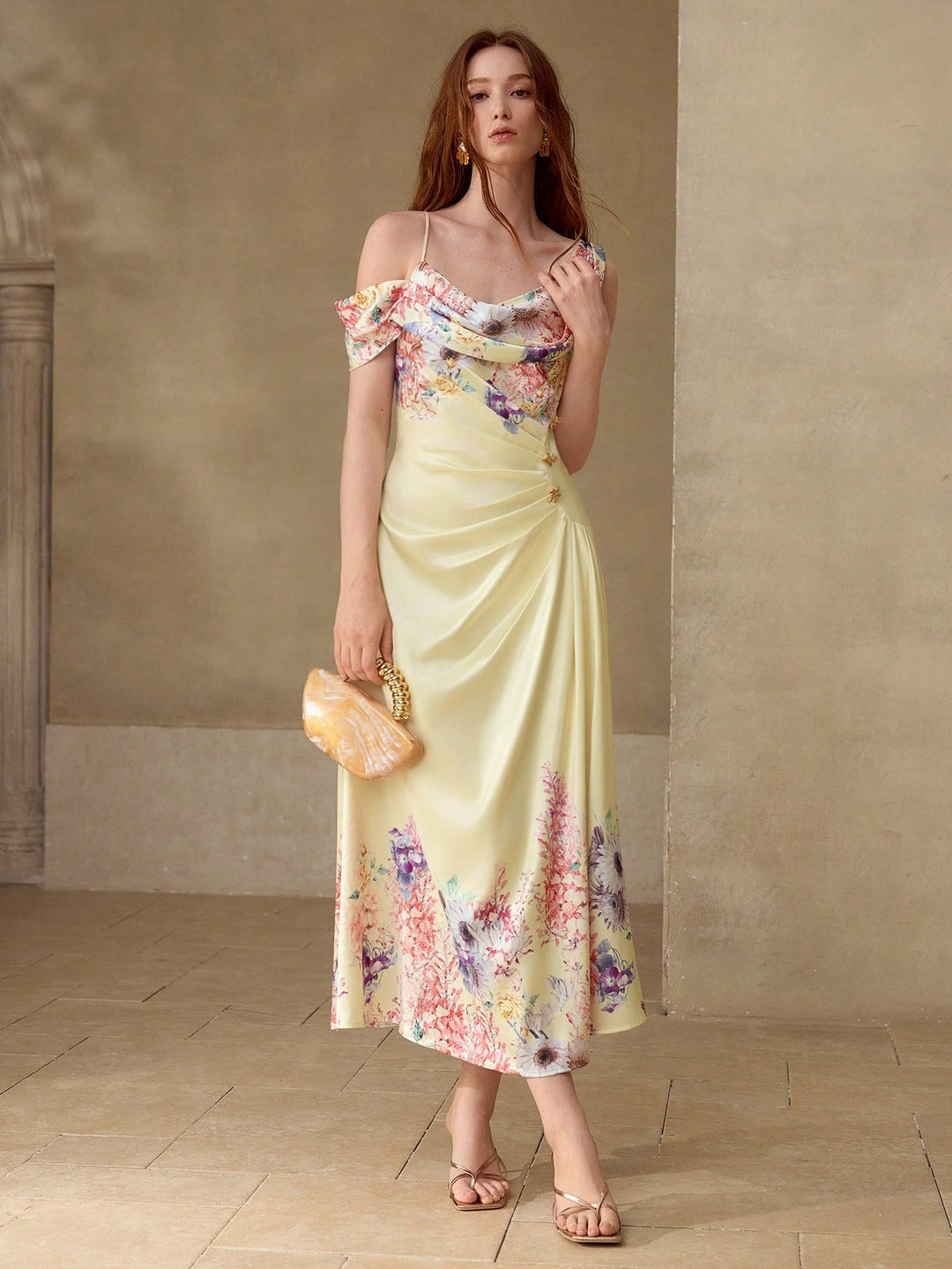 Rochie midi SHEIN, mix culori
