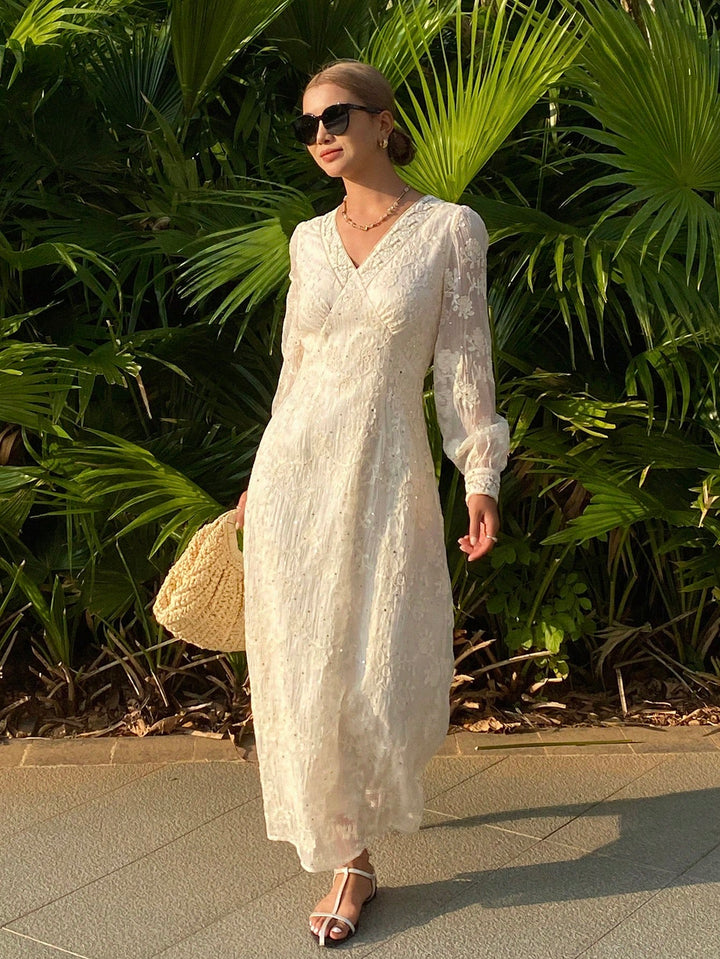 Rochie maxi SHEIN, bej