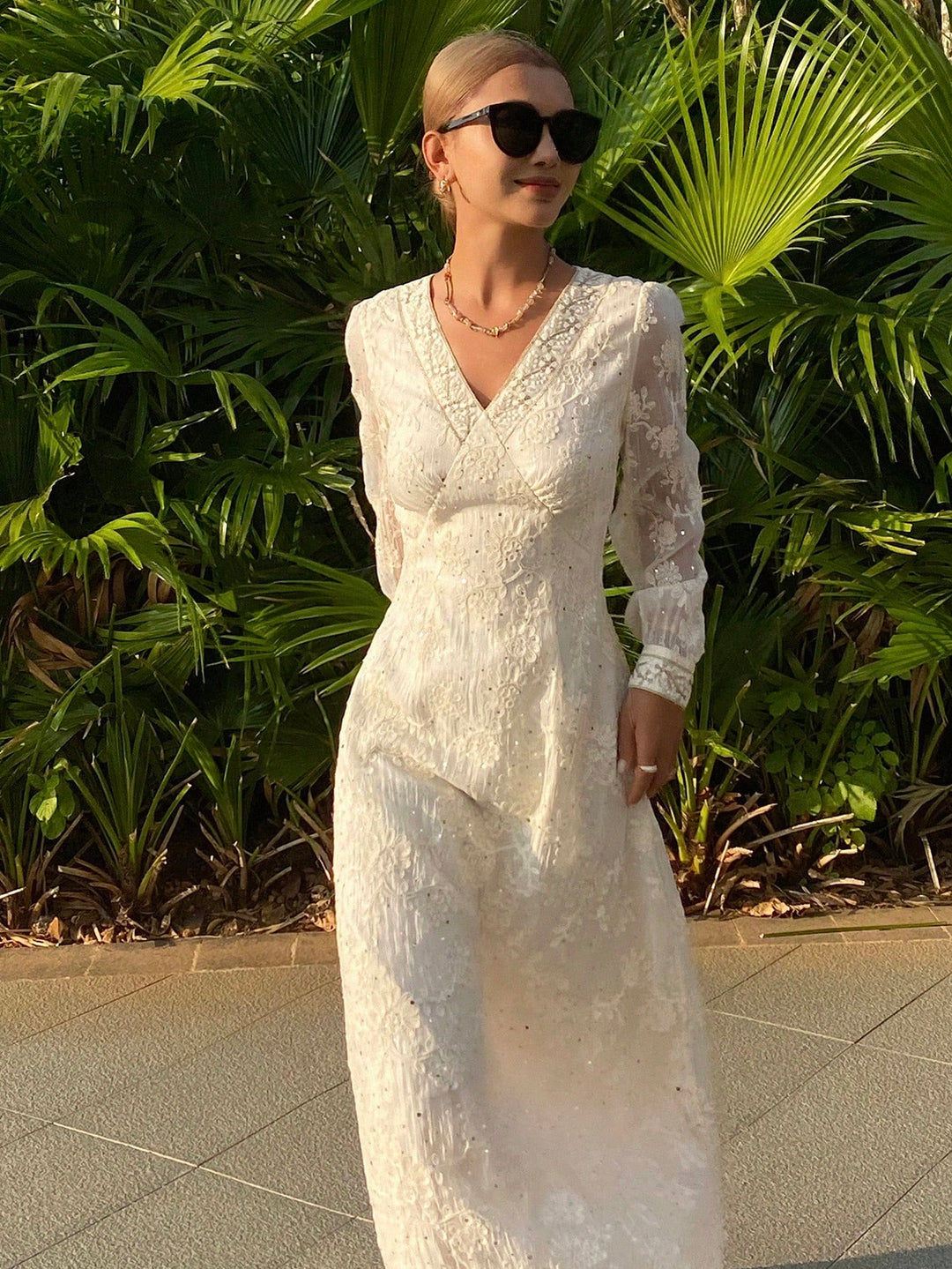 Rochie maxi SHEIN, bej