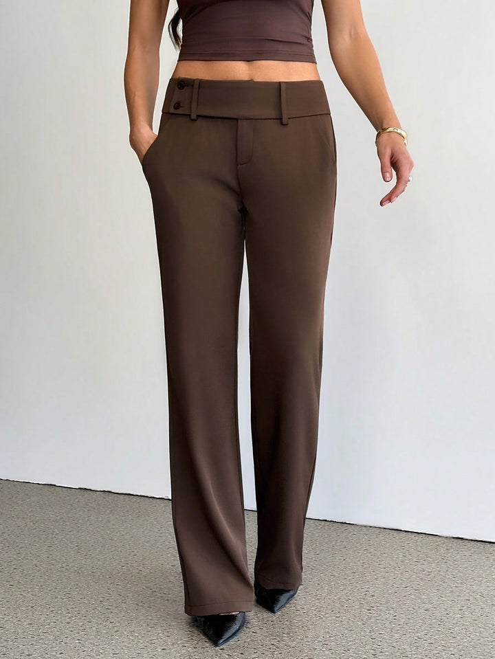 Pantaloni SHEIN, maro