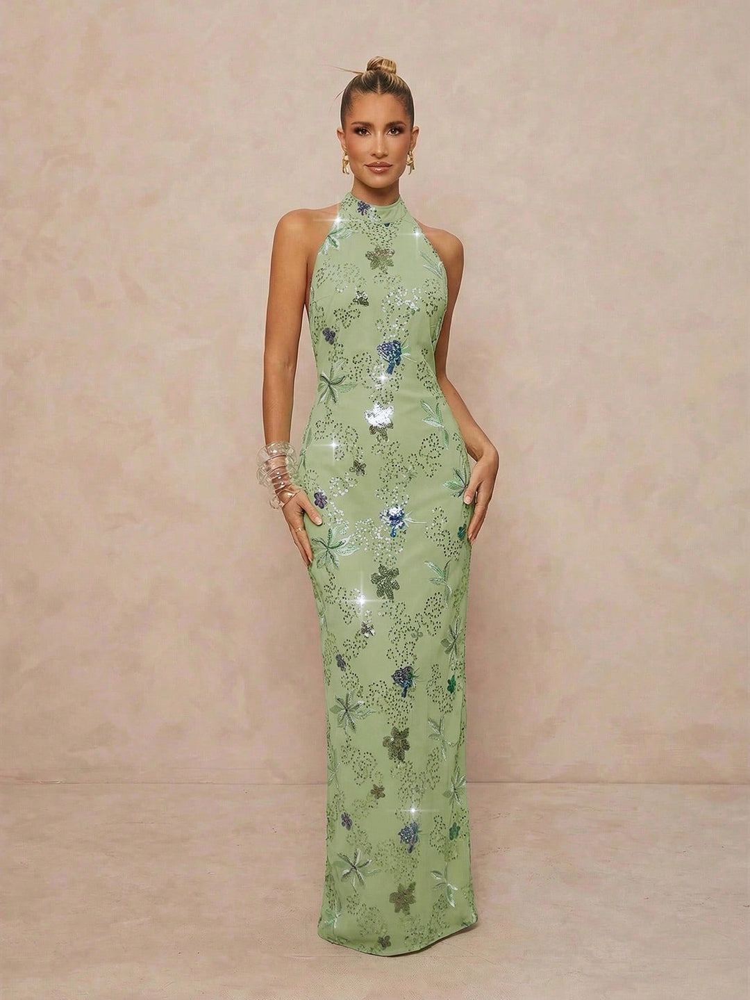 Rochie maxi SHEIN, verde