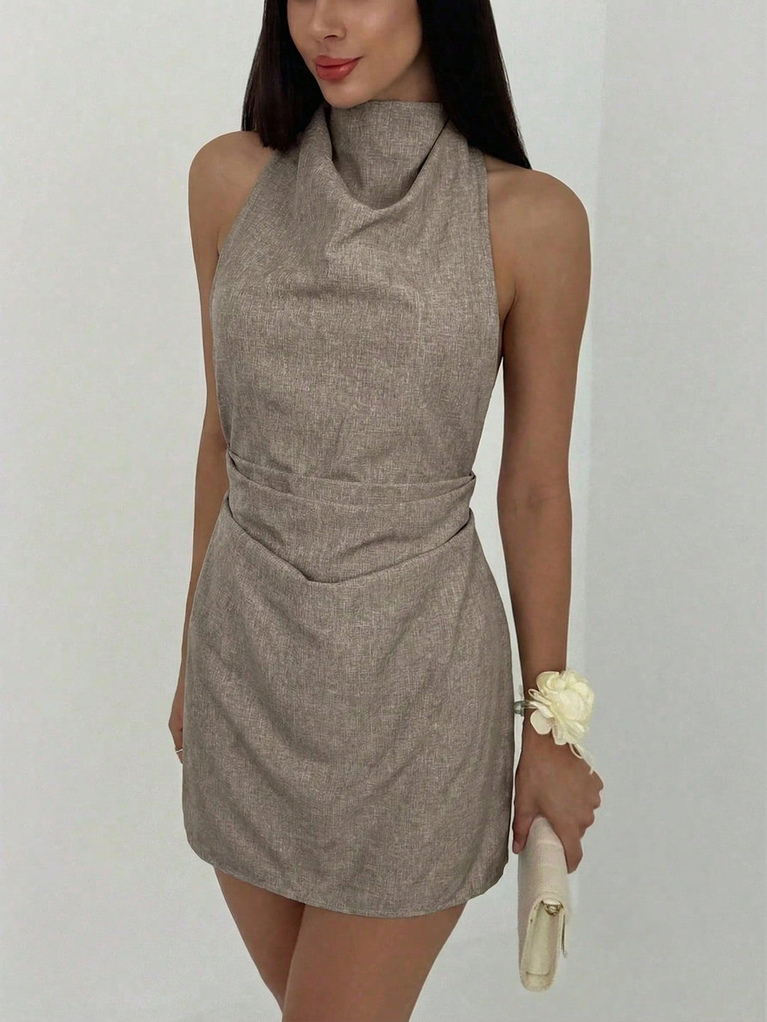SHEIN mini ruha, bézs