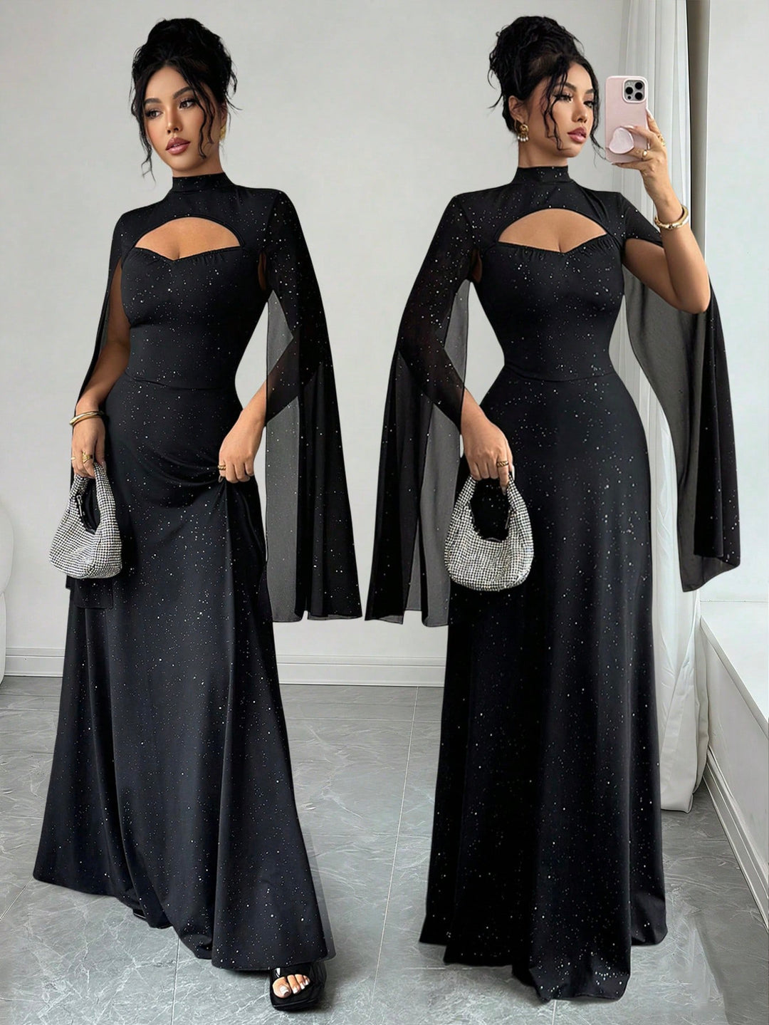 Rochie maxi SHEIN, negru