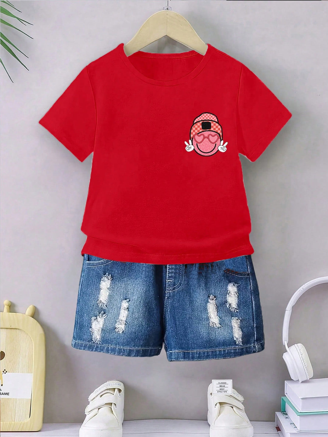 SHEIN póló, piros