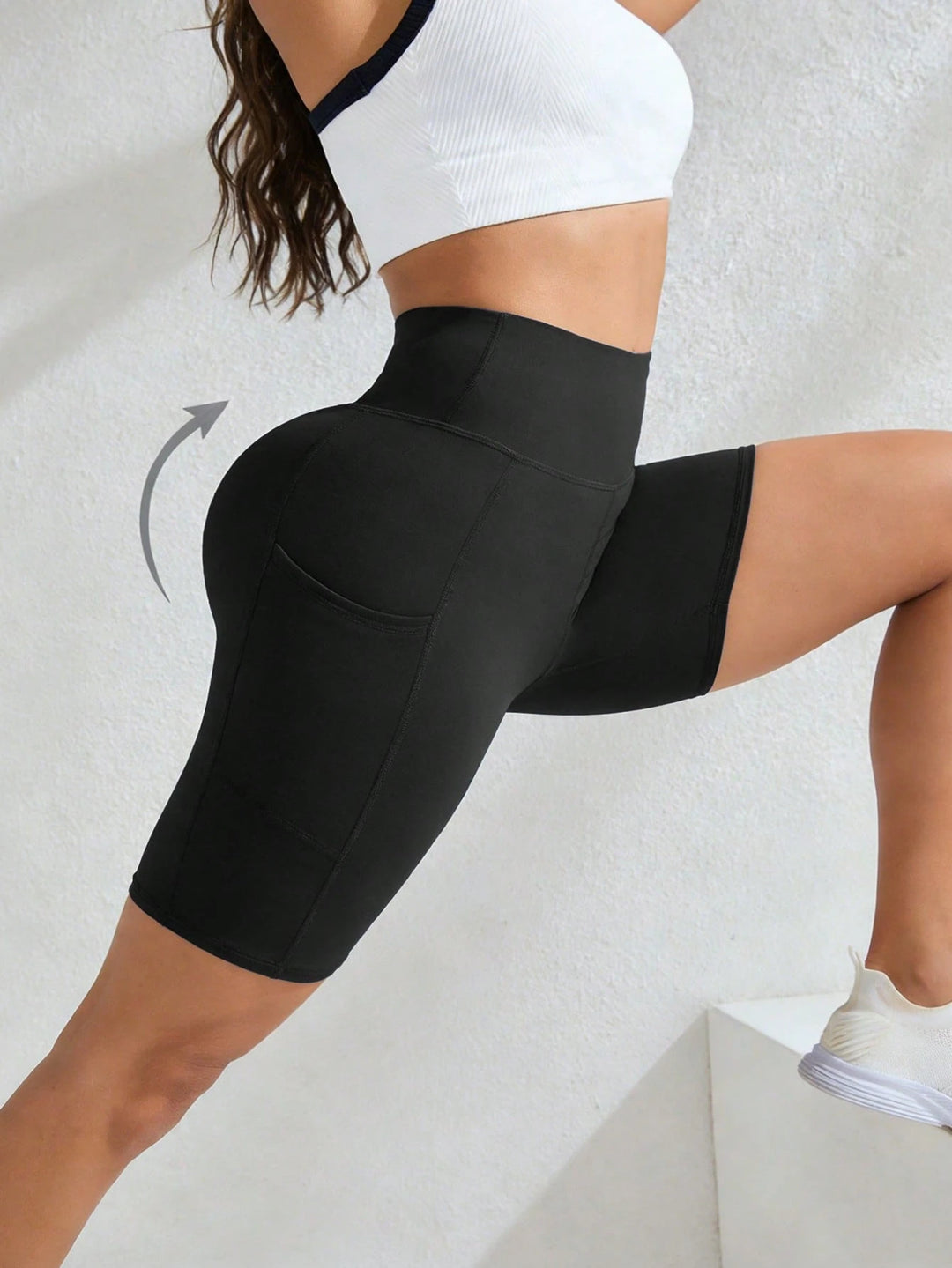 SHEIN rövid leggings, fekete