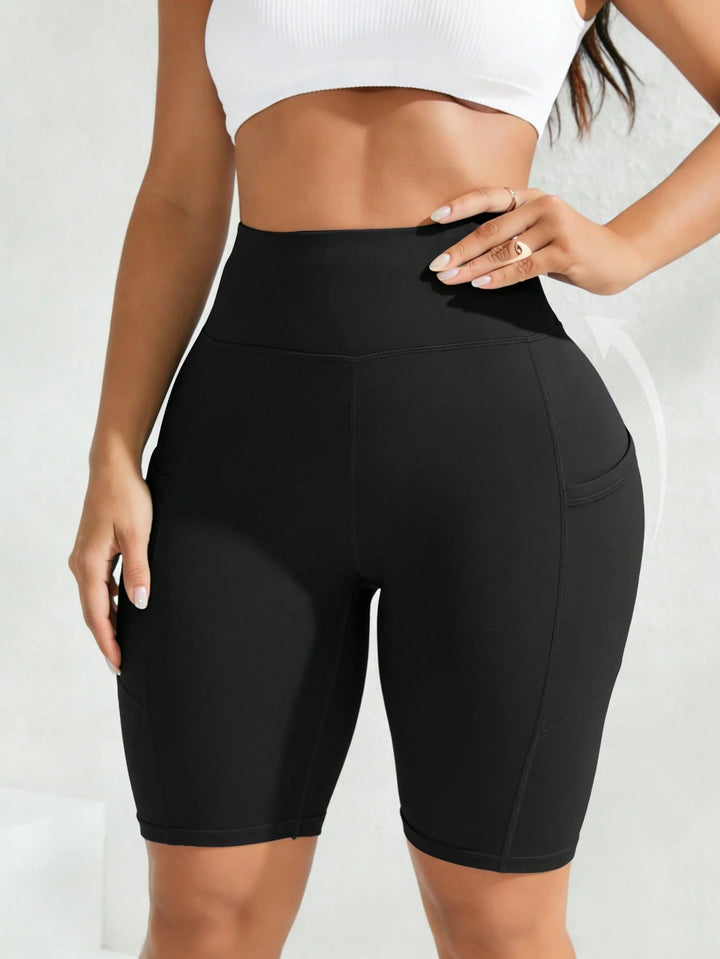 SHEIN rövid leggings, fekete