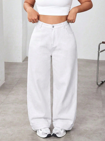 Jeans SHEIN, alb