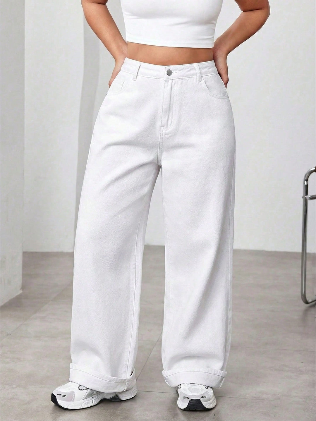 Jeans SHEIN, alb