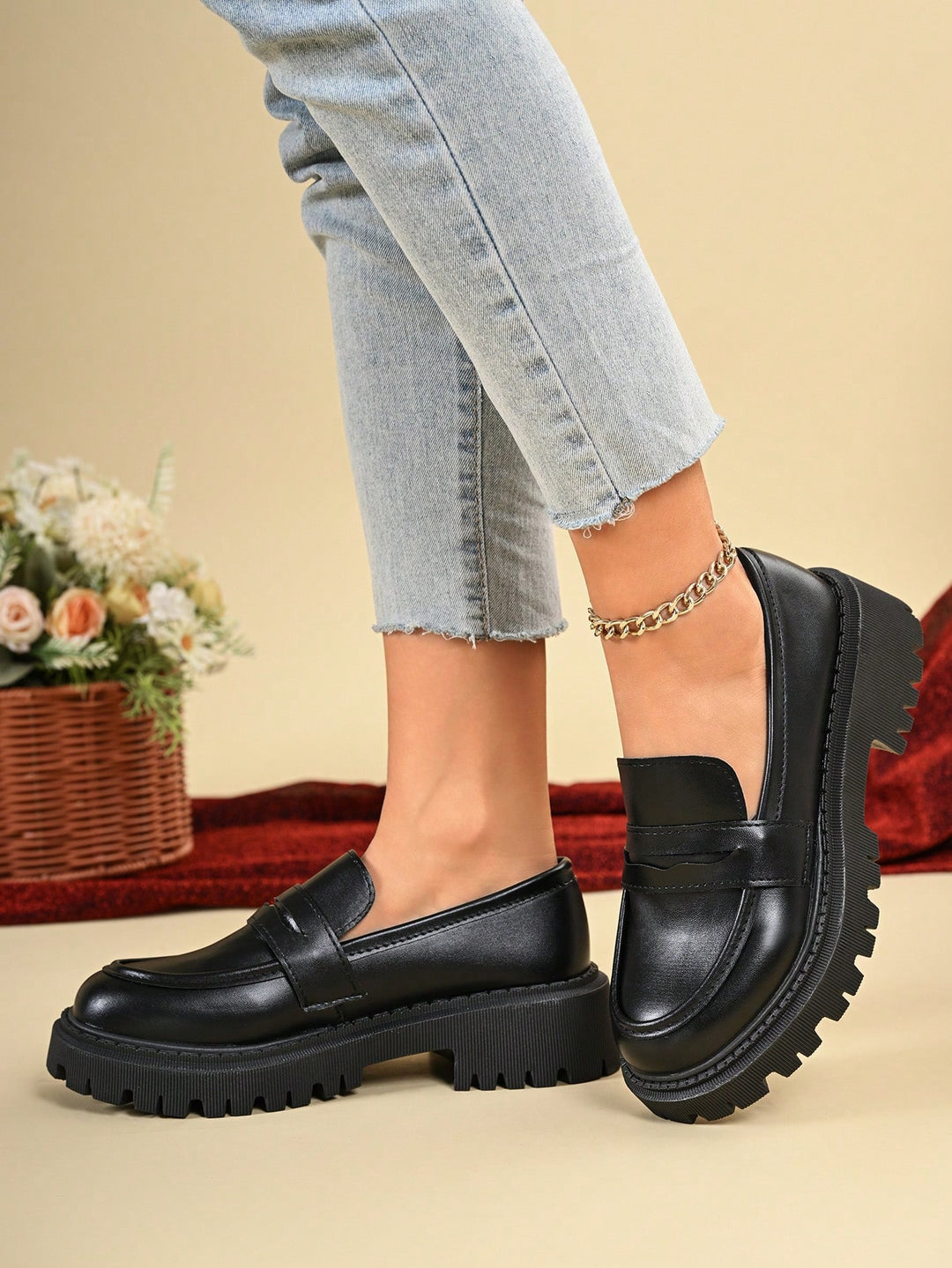 Mocasini SHEIN, negru