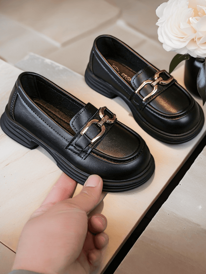 Pantofi fete loafers SHEIN, negru