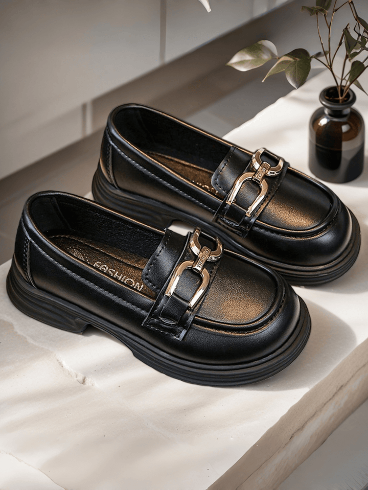 Pantofi fete loafers SHEIN, negru