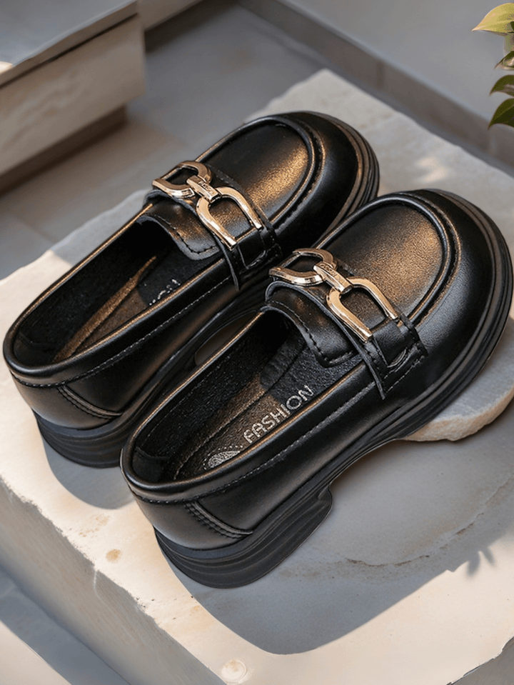 Pantofi fete loafers SHEIN, negru