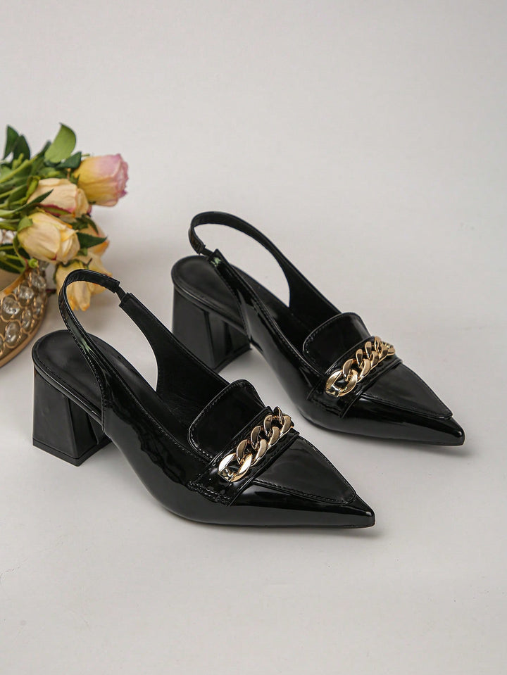 Pantofi cu toc SHEIN, negru