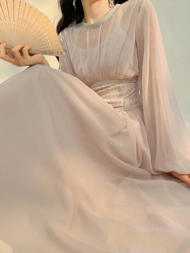Rochie maxi SHEIN, bej