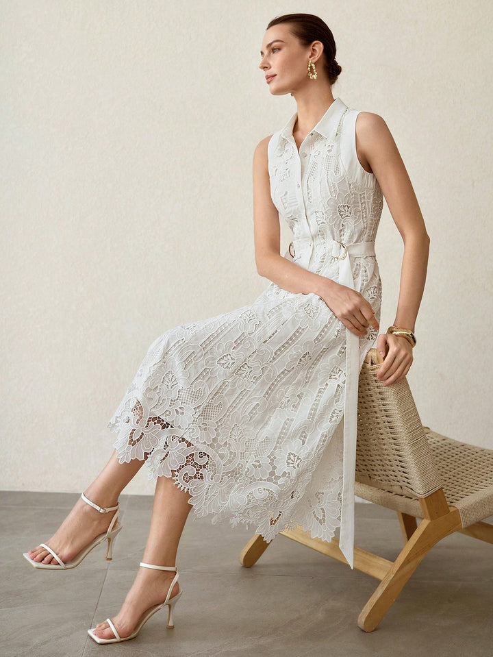 Rochie midi SHEIN, alb