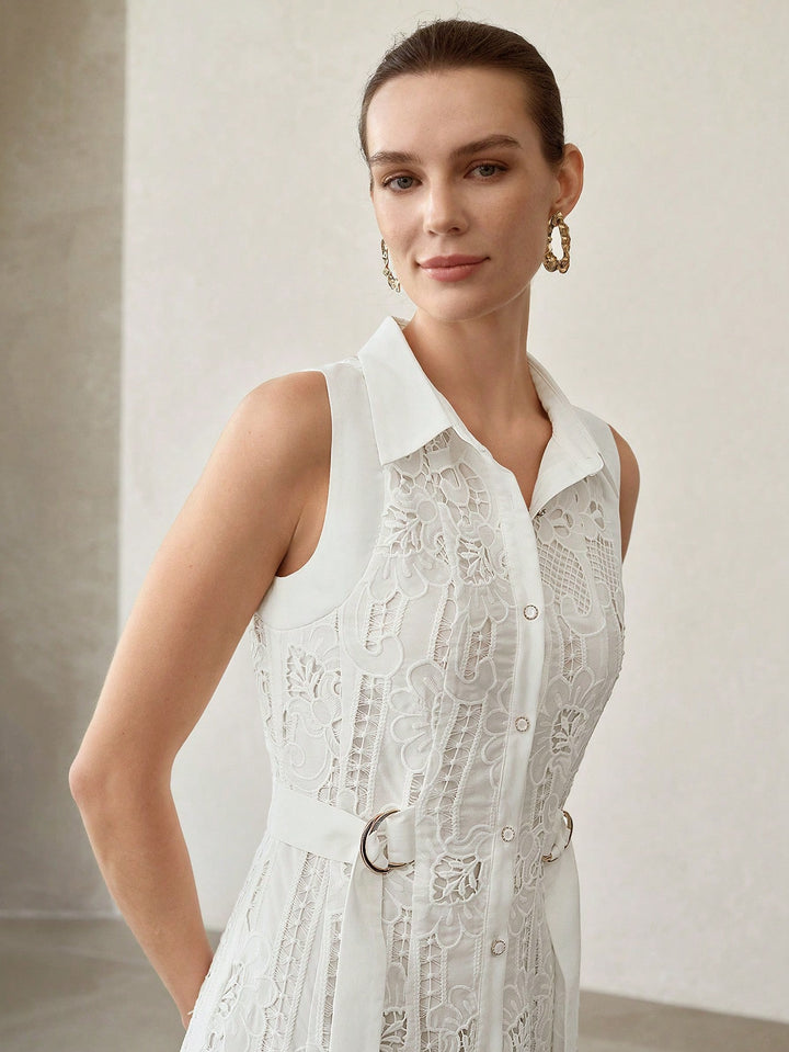 Rochie midi SHEIN, alb