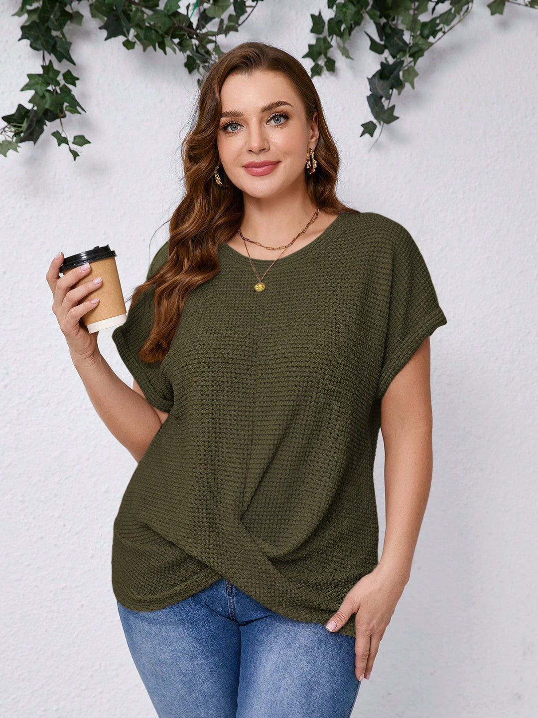 Tricou SHEIN, kaki