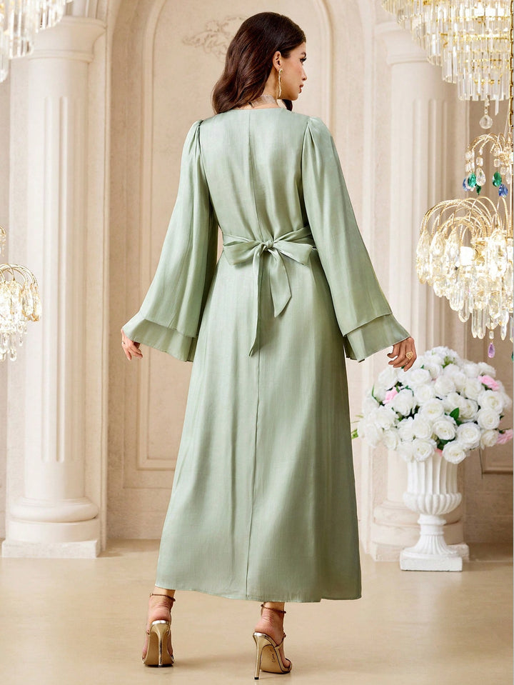 Set caftan și jalabiya SHEIN, verde