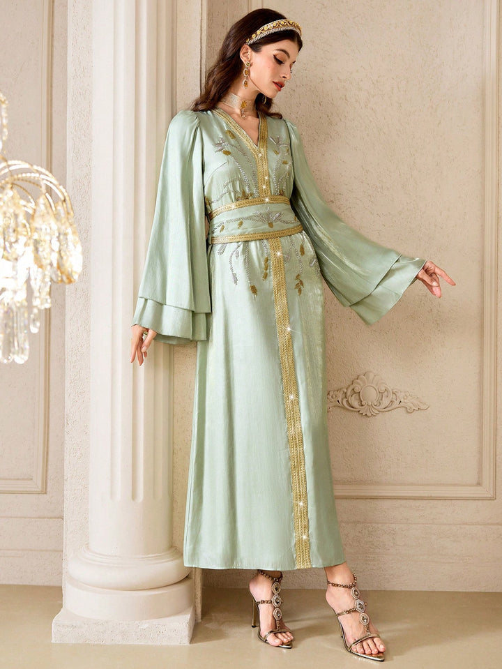 Set caftan și jalabiya SHEIN, verde