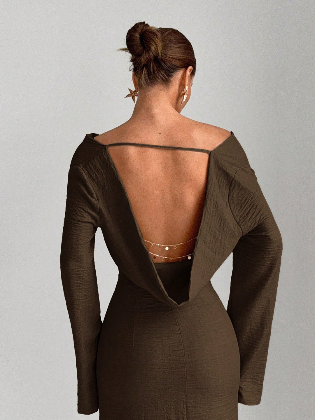 Rochie maxi SHEIN, maro