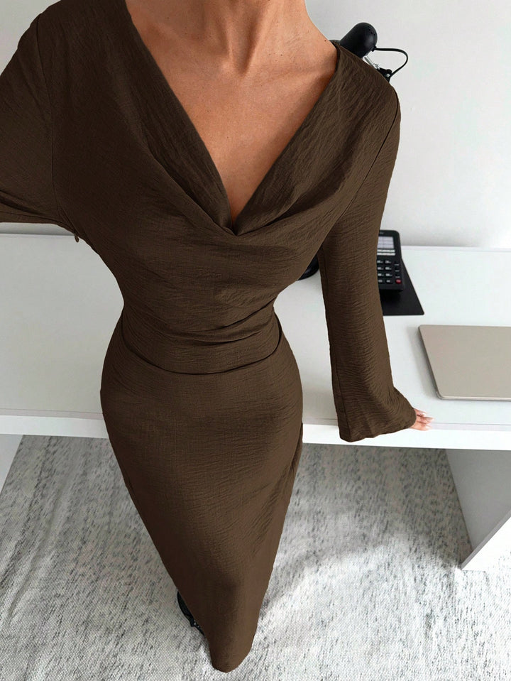 Rochie maxi SHEIN, maro