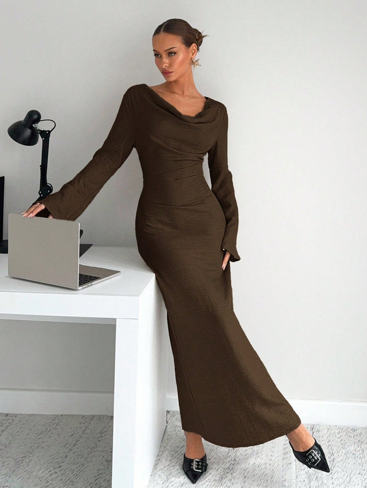 Rochie maxi SHEIN, maro