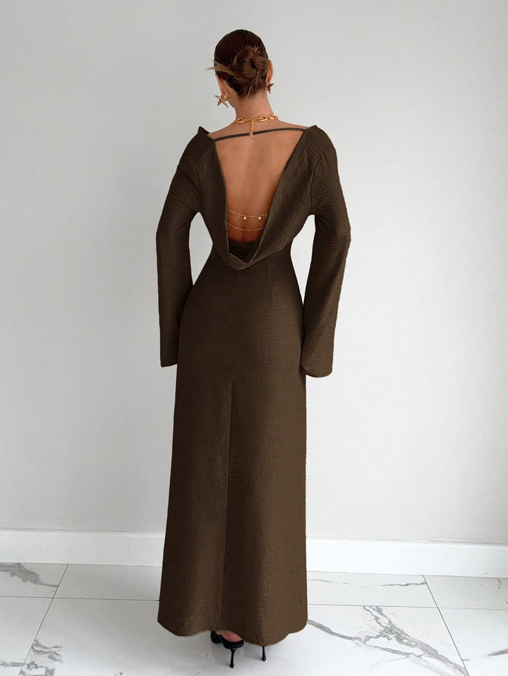 Rochie maxi SHEIN, maro