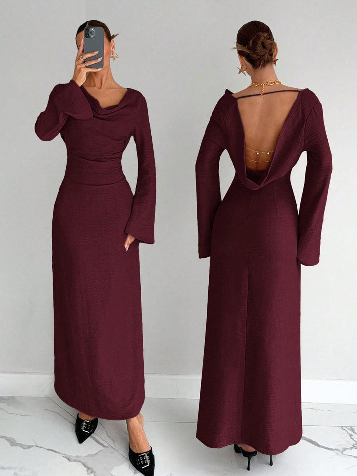 Rochie maxi SHEIN, vișiniu