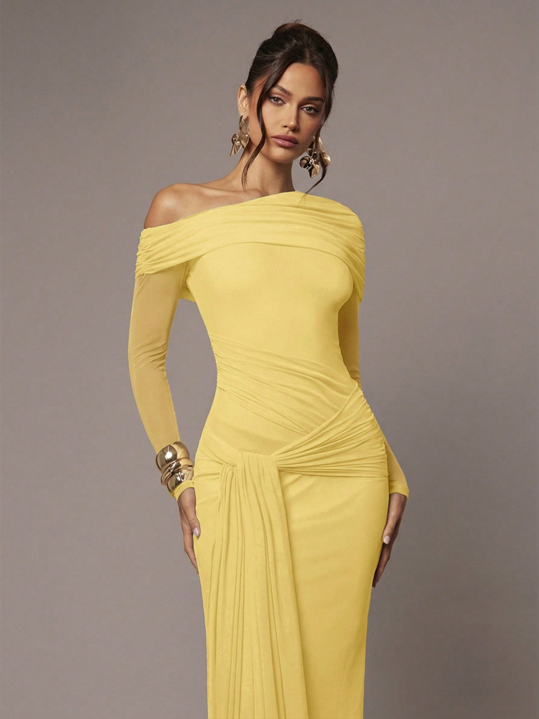 Rochie maxi SHEIN, galben