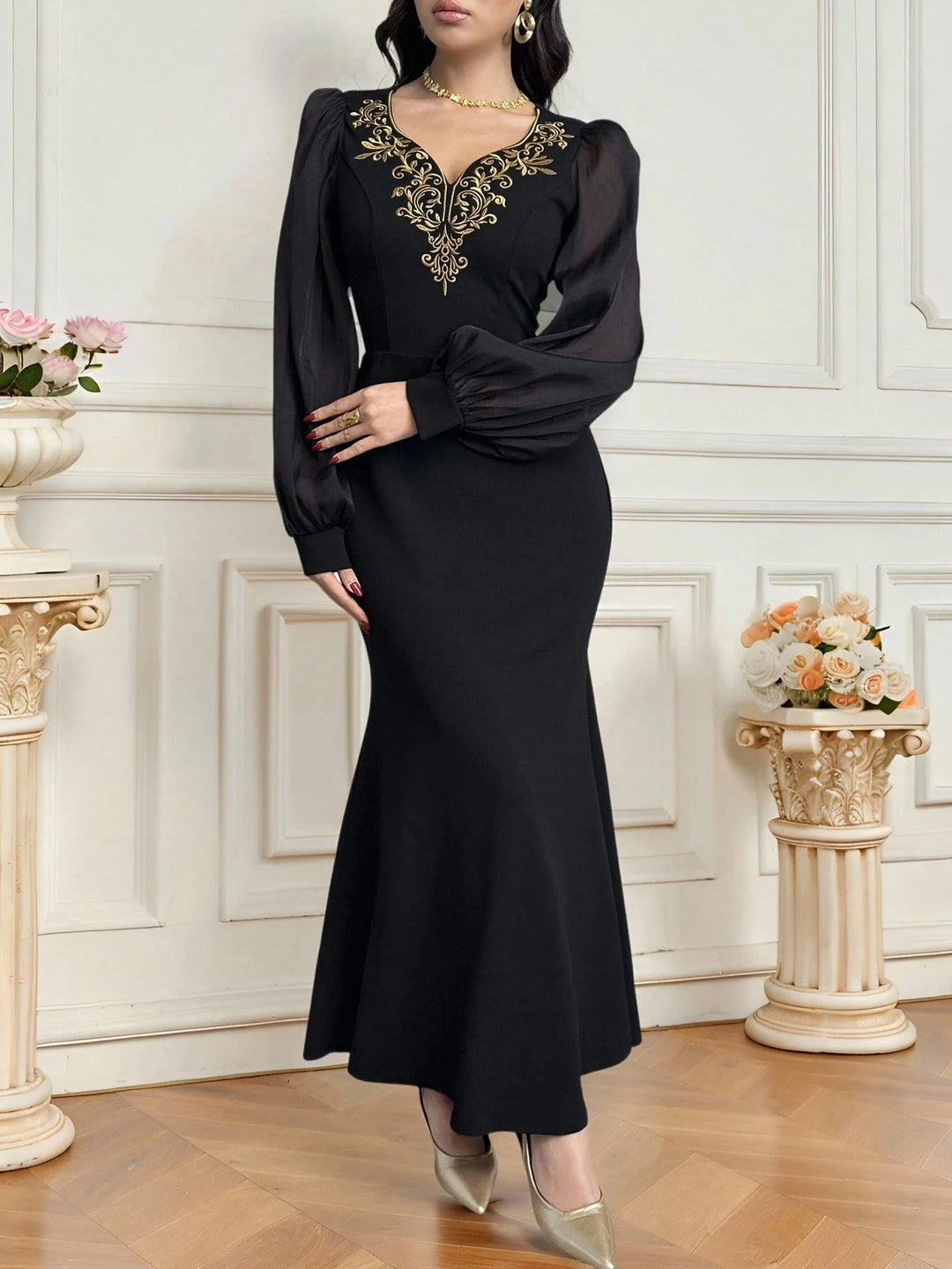 Rochie maxi SHEIN, negru