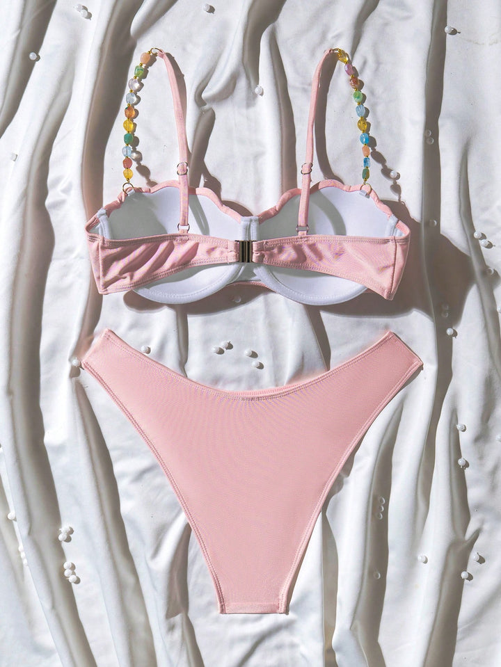 Set bikini SHEIN, roz