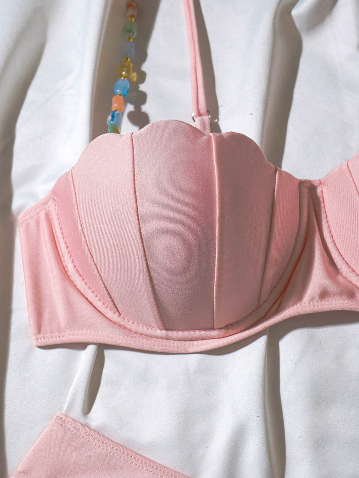 Set bikini SHEIN, roz