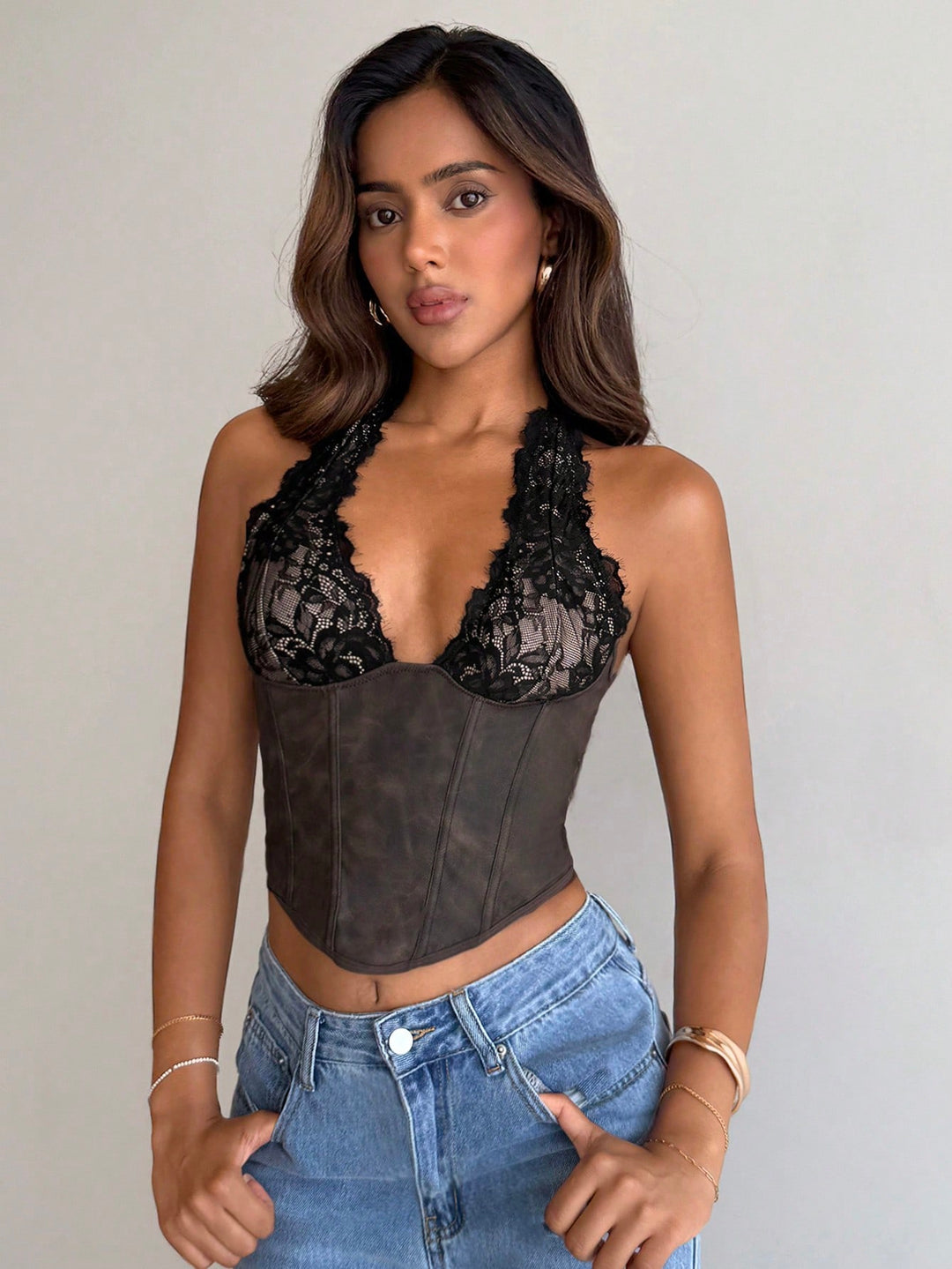 Top SHEIN, negru