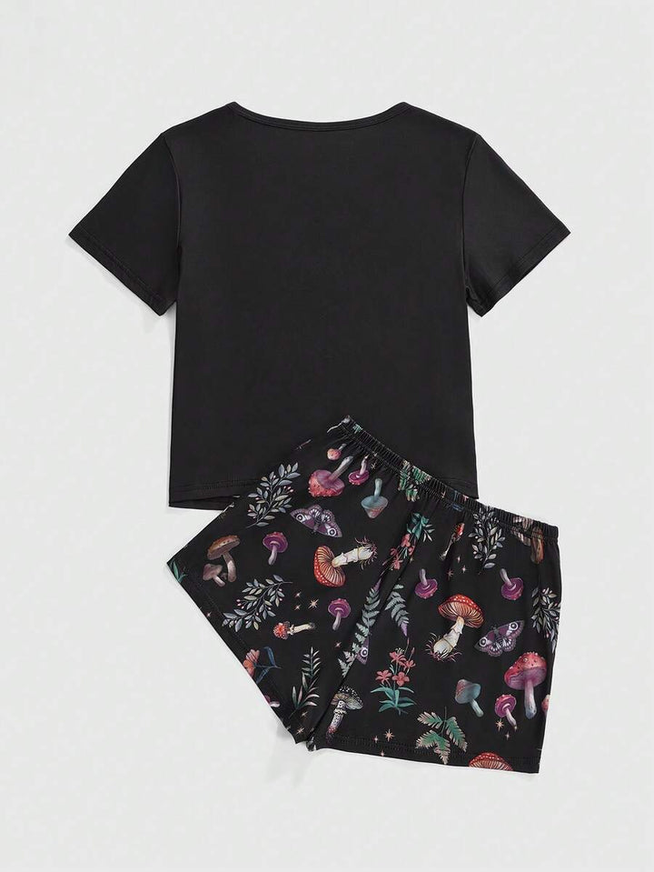 Compleu pijamale SHEIN, negru