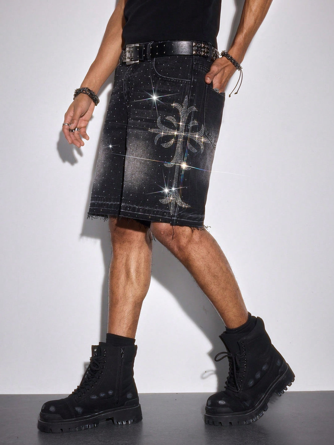 Pantaloni scurți SHEIN, negru