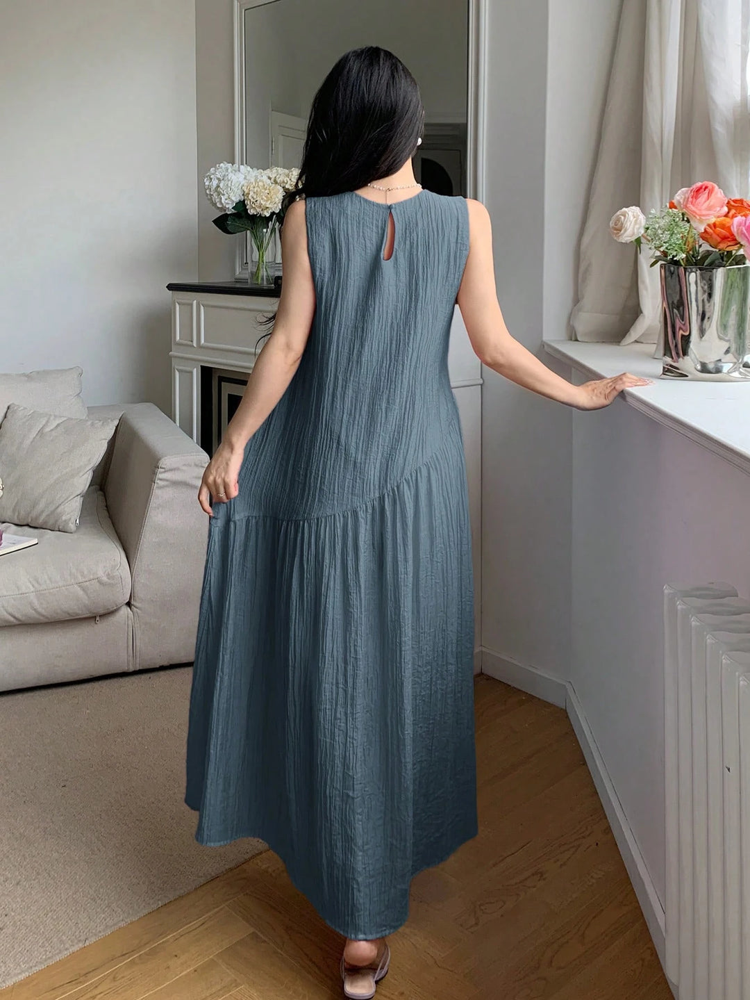 Rochie maxi SHEIN, albastru