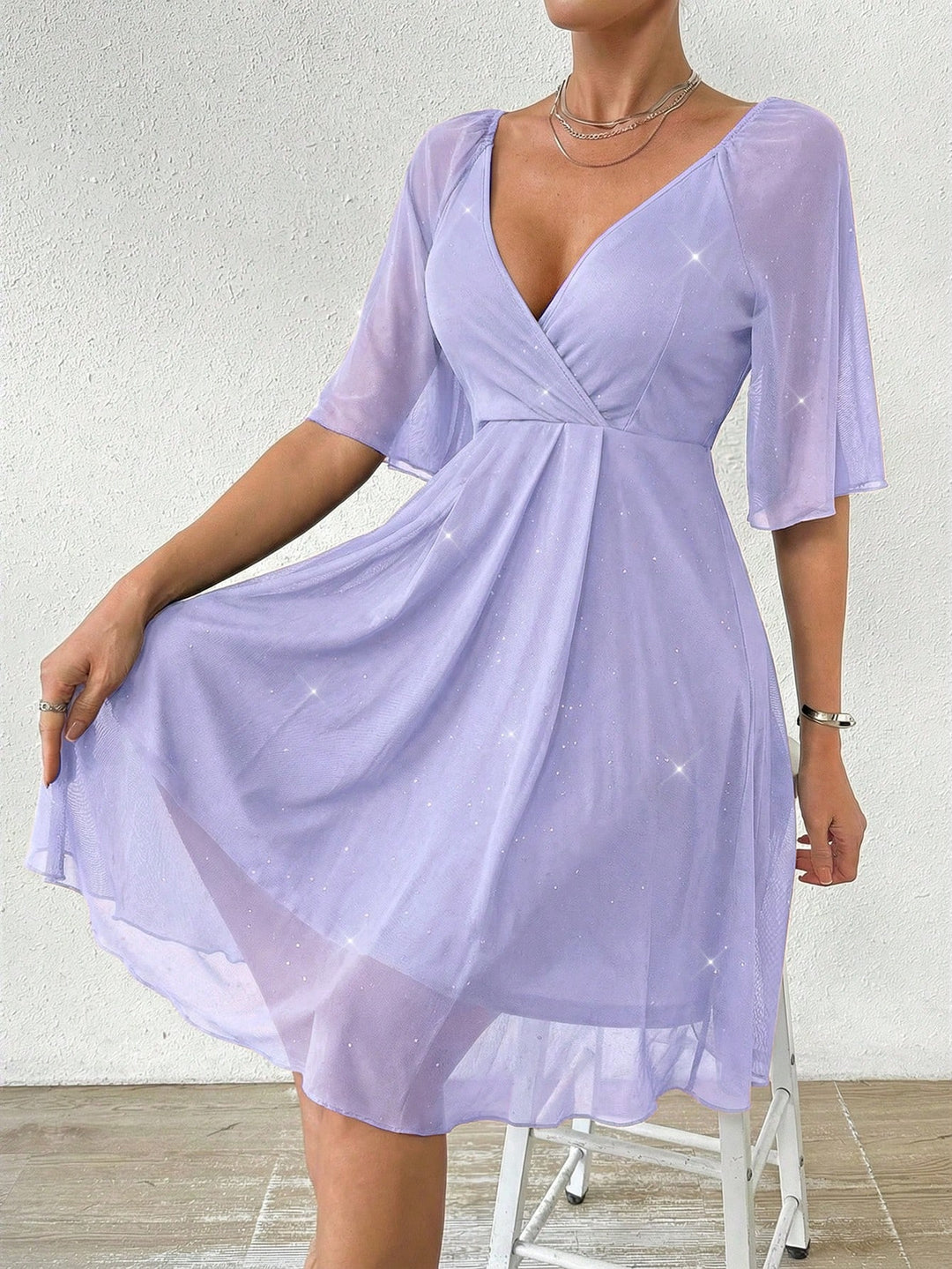 Rochie midi SHEIN, mov